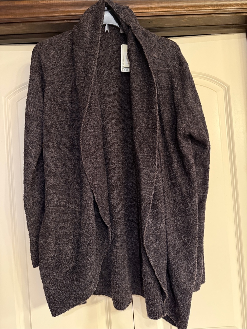 Barefoot Dreams Women's Open-Front Cardigan in Charcoal Heather